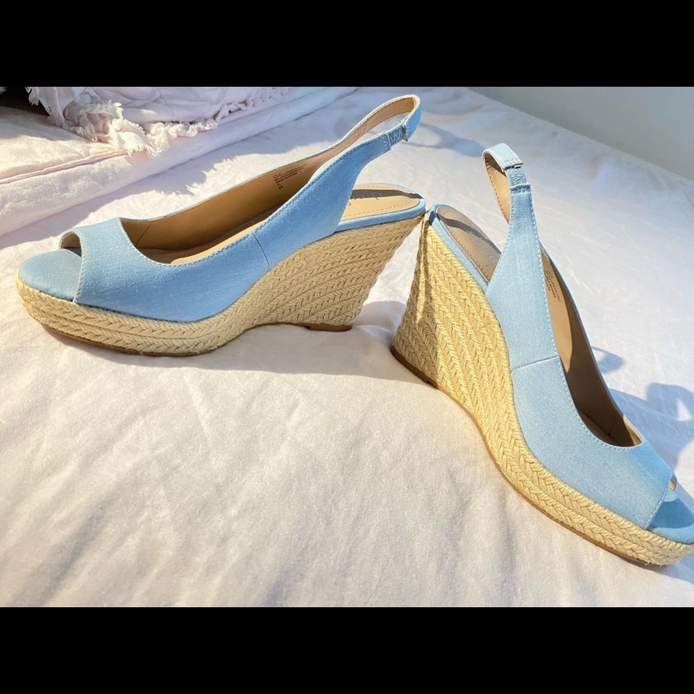 Sling back wedges